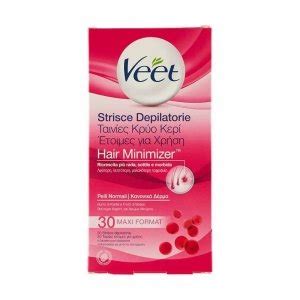 Veet Strisce Depilatorie Corpo Pelli Normali 30 Pezzi INCI Beauty