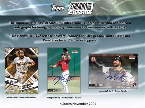 2021 Topps Stadium Club Chrome Baseball Cards