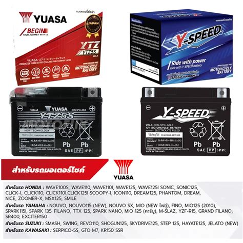 แบตใหม ป2024 YUASA Y SPEED แบตรถมอเตอรไซด YTZ5S 12v 3 5Ah