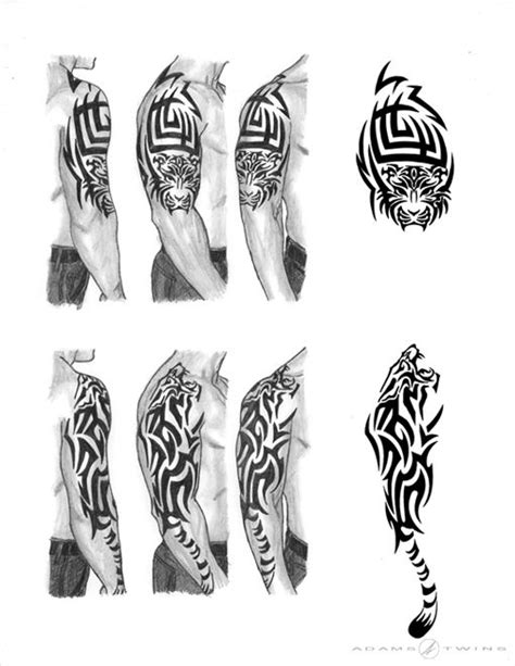 Tiger sleeve tattoo by adams twins on deviantart – Artofit