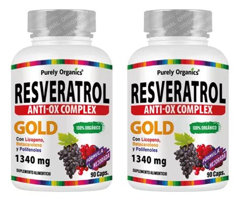 Combo 2 Resveratrol Anti Ox Complex Gold 90 Caps