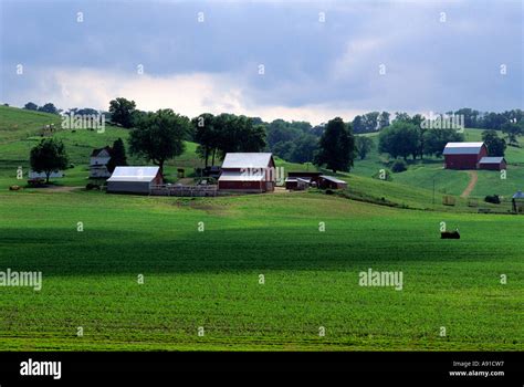 Iowa Farm Scene Stock Photo Alamy
