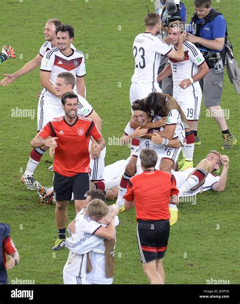 Rio De Janeiro Brazil Mario Gotze 19 And Other Germany Players