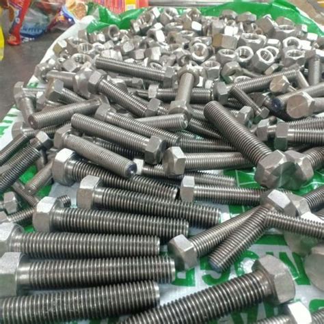 Rust Proof Silver Polished Full Threaded Monel Hex Bolt At Best Price