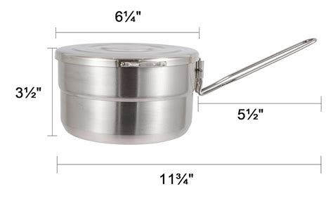 Amazon CA Mode Stainless Steel Camping Pot 1 5L Campfire Cooking