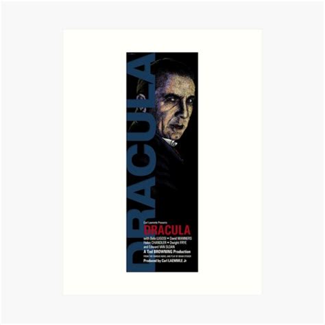 Classic Horror Movie Posters Reimagined Dracula 1931 Art Print By