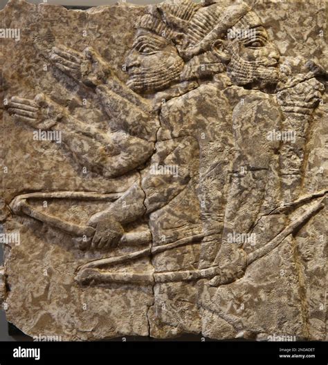 Elamite Warriors Neo Assyrian Empire Reign Of Ashurbanipal 668 627 B