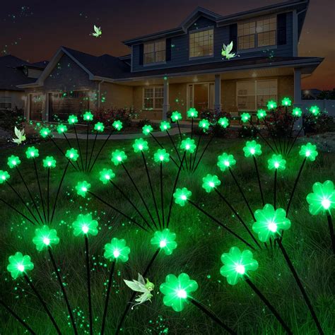 Amazon X Giftkey Solar Shamrock Swaying Firefly Lights Outdoor