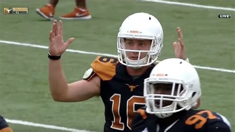 Texas QB Shane Buechele's Orange & White game highlights - Burnt Orange ...