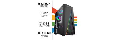 PC Gamer UltraPC Core I5 12400F 512GB SSD 16GB RTX3060 8 GB