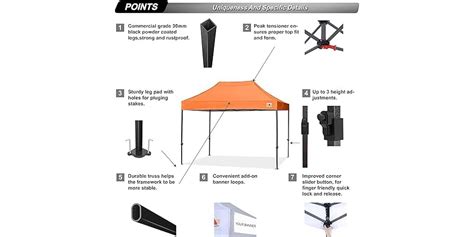 ABCCANOPY Heavy Duty Easy Pop up Canopy