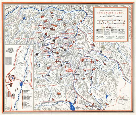 Panoramic Perspective of the Area Adjacent to Sun Valley, Idaho.: Geographicus Rare Antique Maps