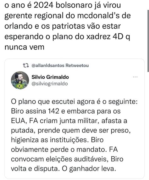 O ano é 2024 bolsonaro já virou gerente regional do mcdonald s de