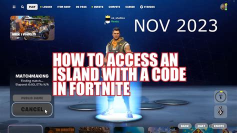 How To Access An Island With A Code In Fortnite Updated Nov 2023 Youtube