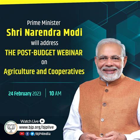 Prime Minister Shri Narendra Modi Will Address The Post Budget Webinar