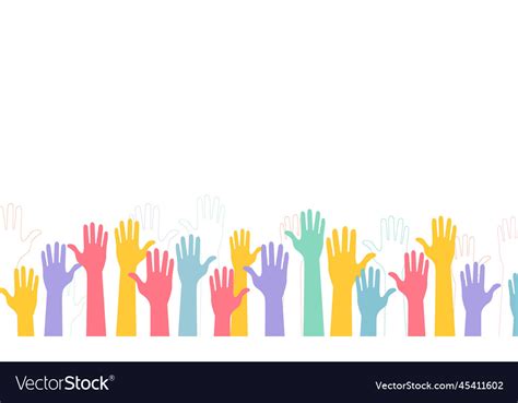 Hands Of Different Colors Cultural And Ethnic Vector Image