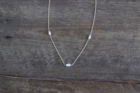 Marquise Diamond Necklace Gili Mor Diamonds Jewelry