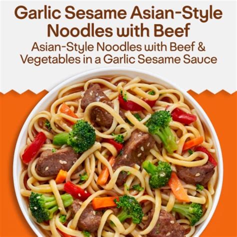 Lean Cuisine Frozen Meal Garlic Sesame Asian Style Noodles With Beef