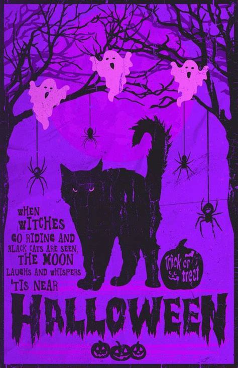 Halloween Poster Pósteres Vintage Ilustración De Halloween