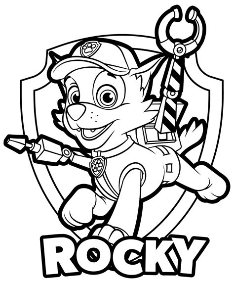 Rocky Paw Patrol Coloring Pages At GetColorings Free Printable