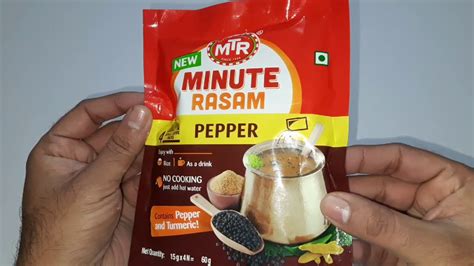 MTR Minute Pepper Rasam Recipe 2 Minute Indian Food YouTube