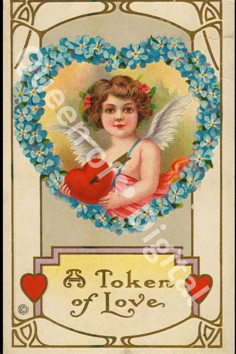 Digital Download Vintage Valentine Post Card Image Ephemera Etsy