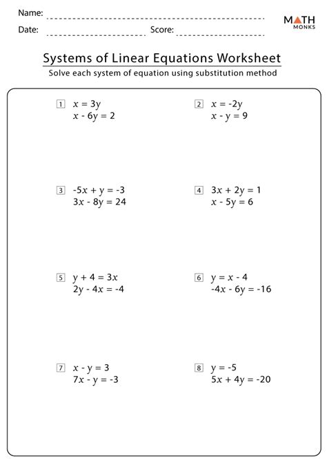 System Of Equations Worksheet With Answers Pdf Tessshebaylo