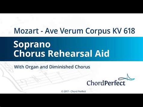 Mozart S Ave Verum Corpus Kv Soprano Chorus Rehearsal Aid Youtube