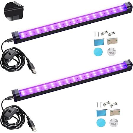 Oppsk Black Light Pack Uv Led Blacklight Bar With On Off Switch