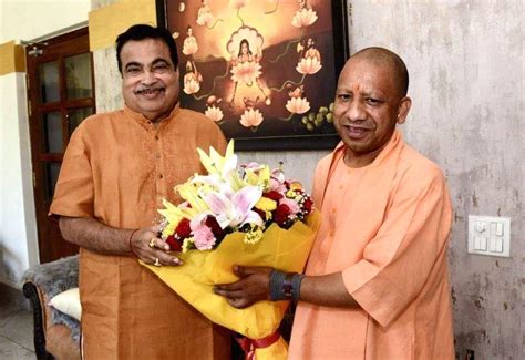 Uttar Pradesh Cm Yogi Adityanath Meets Union Minister Nitin Gadkari