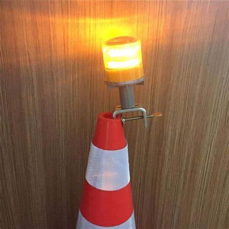 LED Blinker Obstruction Flashing Road Safety Solar Traffic Cone Warning