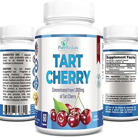 Tart Cherry 4 1 Extract Capsules Equivalent To 1000mg Of Montmorency Cherries