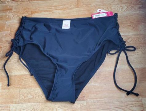 Xhilaration Bikini Swimsuit Bottom Plus Size W W Black Side Tie