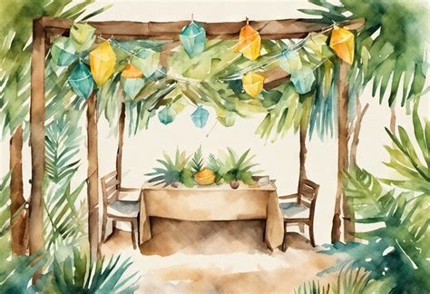 Premium AI Image Sukkah Symbolic Temporary Hut For Celebration Of