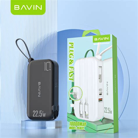 Bavin Pc Mah Fast Charge Qualcomm Powerbank With Built In