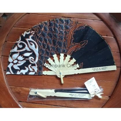 Jual Souvenir Kipas Batik Sedang Uk Tangkai Cm Shopee Indonesia