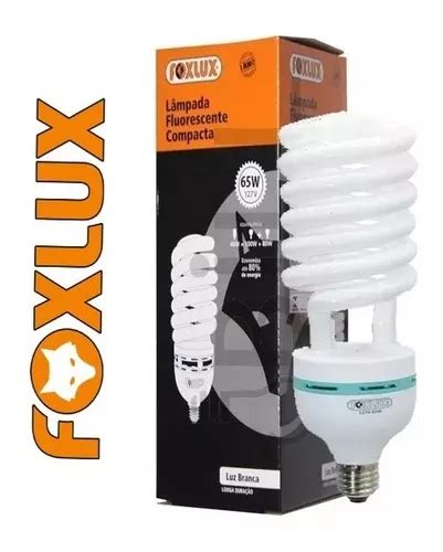 Lampada Compacta Espiral W V E Fox Lux Branco Frio