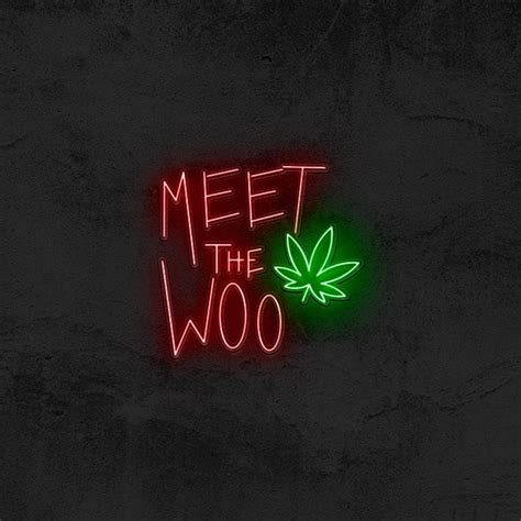 Meet The Woo Pop Smoke Neon Sign Wall Art Neon T T Etsy