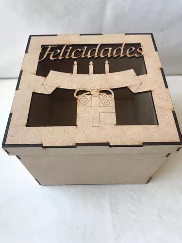 Paquete De 5 Cajas Tipo Cubo Mdf 3mm Corte Láser en venta en Querétaro