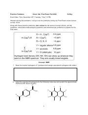 Practice Problems Chem 3AL Final Exam Fall 2022DrRoy Pdf Practice