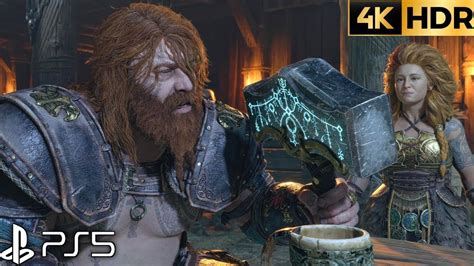 God Of War Ragnarok Walkthrough Gameplay Part 23 Drunk Thor And Atreus Start Fight In Asgard Pub