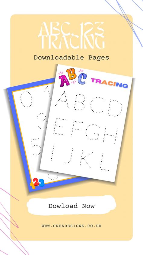 ABC 123 Tracing Pages Kids Learning Kids Fun Learn ABC Learning ABC Fun Kids Activities ...