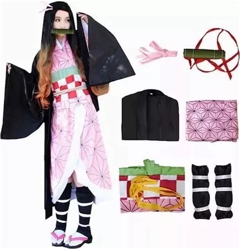 Disfraz Cosplay Nezuko Kamado Anime Kimono Demon Slayer Meses sin interés