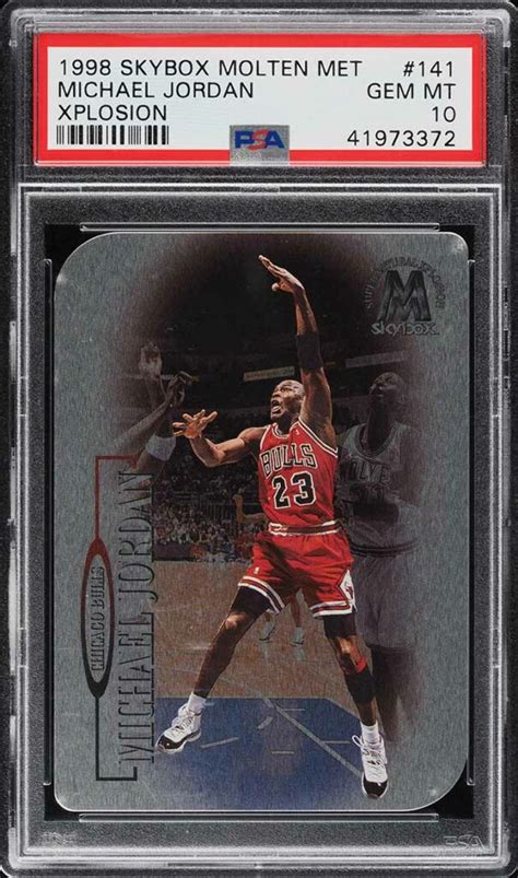 1998 99 SKYBOX MOLTEN METAL XPLOSION MICHAEL JORDAN 141 PSA 10 GEM