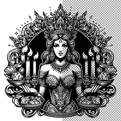 Royal Ink Elegance Vector Design De Tatuagem Da Rainha Em Fundo