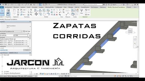 Zapata Corrida Tutorial Revit 2018 YouTube