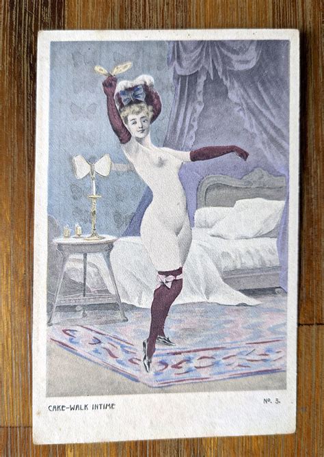 Lot Antique Rare Erotic Nude Pin Up PC