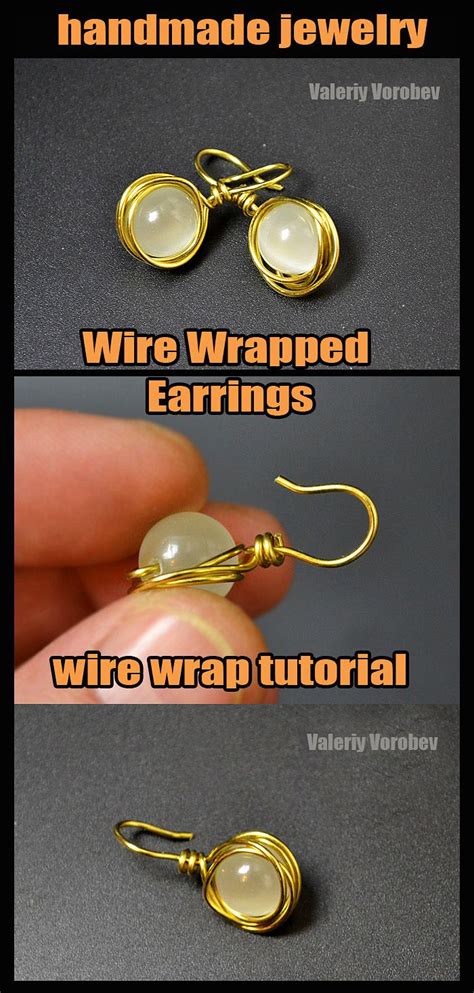 Wire Wrapped Earrings Wire Wrap Tutorialhow To Make Wire Wrapped