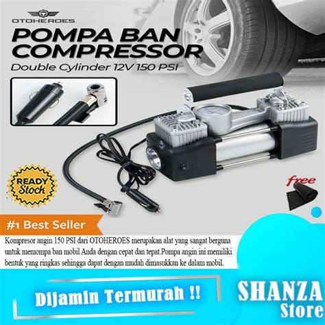 Bisa Cod Pompa Ban Bus Compressor Double Cylinder V Psi Dc A