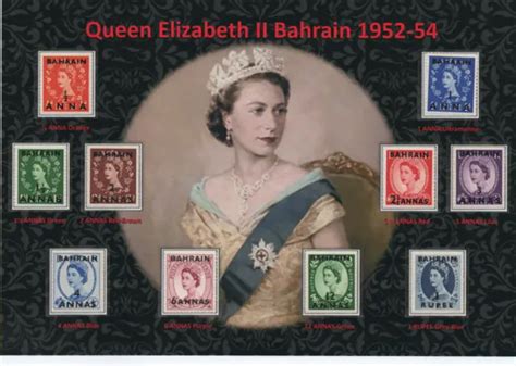 Nice Display Of Queen Elizabeth Ii Bahrain Set Mint Vlmm